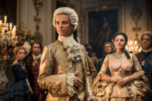 Lionel Lingelser (as King Louis XV) Kimberley Smart (as the King's Mistress) Episode 202