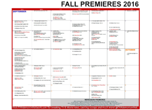 fall premieres 2016