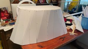 Dalek Build -- Part 3 -- Stage 2 shoulders foam outside