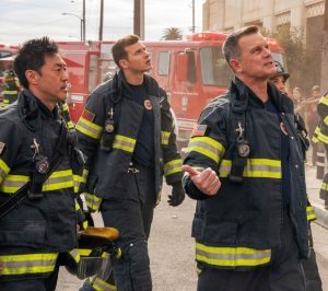 9-1-1 -- Episode 16 May Day -- Peter Krause Oliver Stark Kenneth Choi
