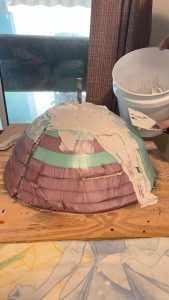 Dalek Build -- Part 11 -- plastering dome mold