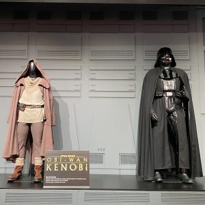 Obi Wan Kenobi and Darth Vader costumes on display at SDCC 2022