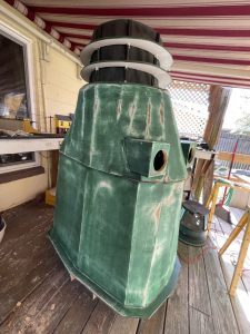 Dalek Build -- Part 14 -- dalek sanded down