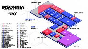 Insomnia Gaming Fest Map